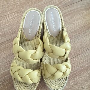 Kenneth Cole Sunny Yellow Braided Espadrilles